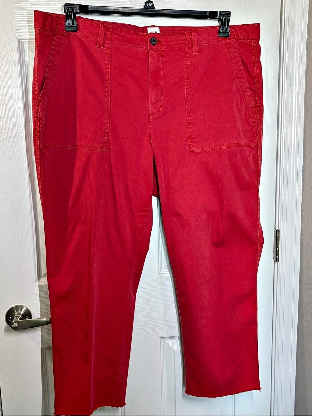 Gap Girlfriend Chino Red Straight Leg Chino Pants Waist 20
